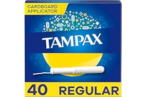Tampax, Tampons, Biodegradable Cardboard Applicator, Regular Absorbency, 40 Count