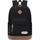 abshoo Classic Backpack for School College Bookbag Middle High School Bakcpacks for Teen Casual Daypack (Black)