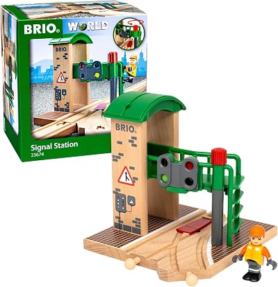 BRIO World Signal Station Wooden Railway Accessory Ages 3+ Compatible Sets