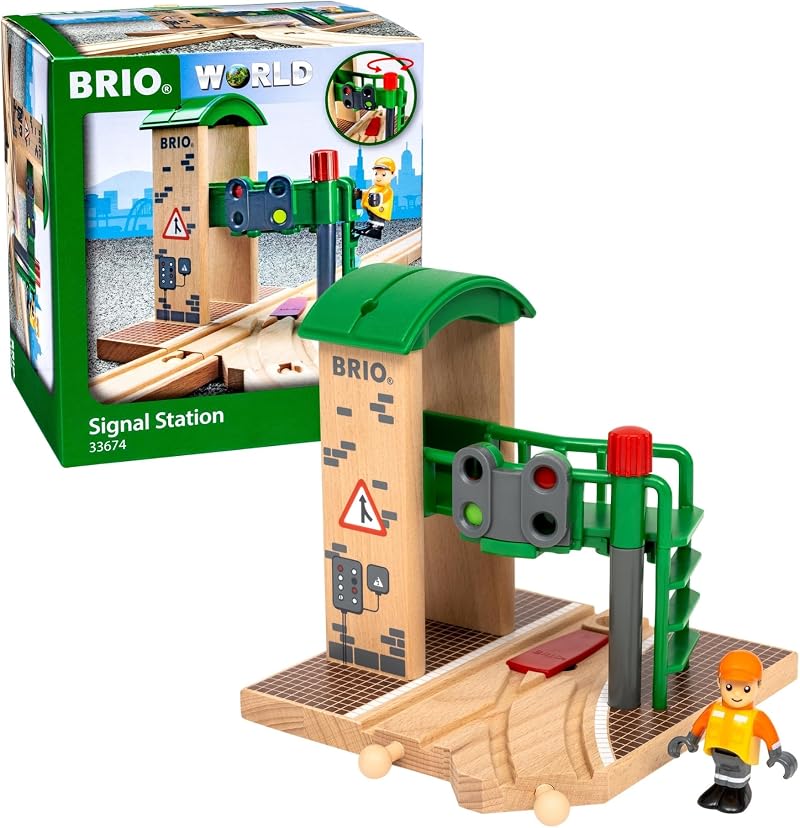 BRIO World Signal Station Wooden Railway Accessory Ages 3+ Compatible Sets