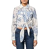 Guess Womens Eco Long Sleeve Adelaide Bow Shirt