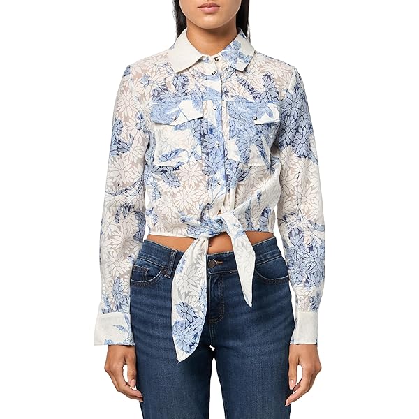 Guess Eco Maglione Donna A Manica Lunga Reese – Finto Doppio Strato Con Bottoni, Cotone Sostenibile - 2