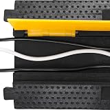The Workplace Depot Yellow Cable Protector 75mm Channel 990mm Long Hinged Lid view 6