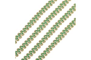 uxcell 15 Yard Braid Lace Trim, 1/2 Inch Decorated Gimp Trim for Sewing Costume DIY Crafts Jewelry Making Green
