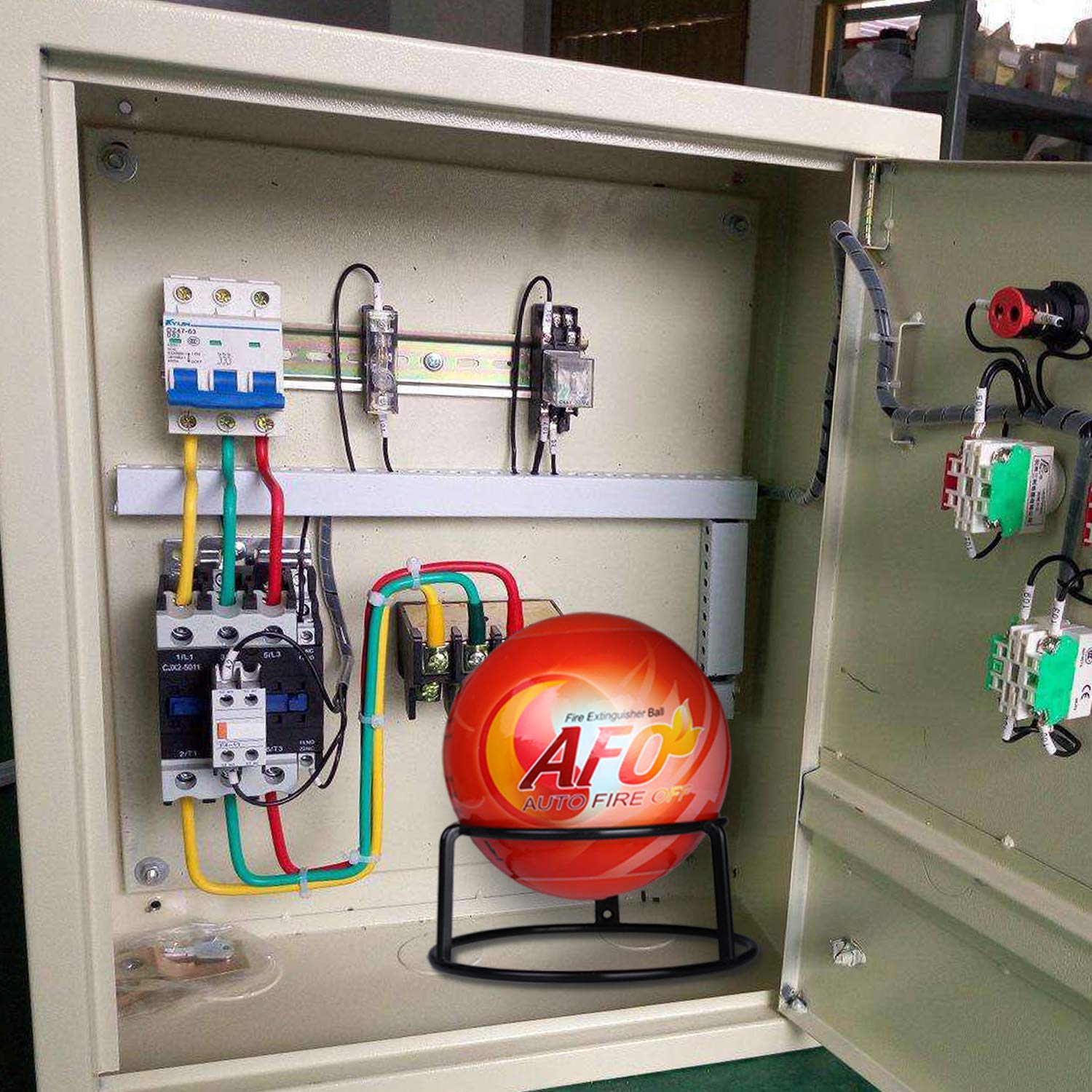 1, Large AFO Fireball Automatic Fire Extinguisher Ball with Wall