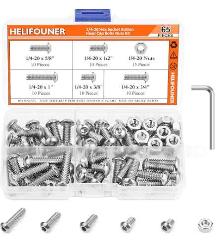 Colony Machine BHC-848 Chrome Button Head Allen Bolt – 3/8-16 X 1/2 Inch, 10-Pack