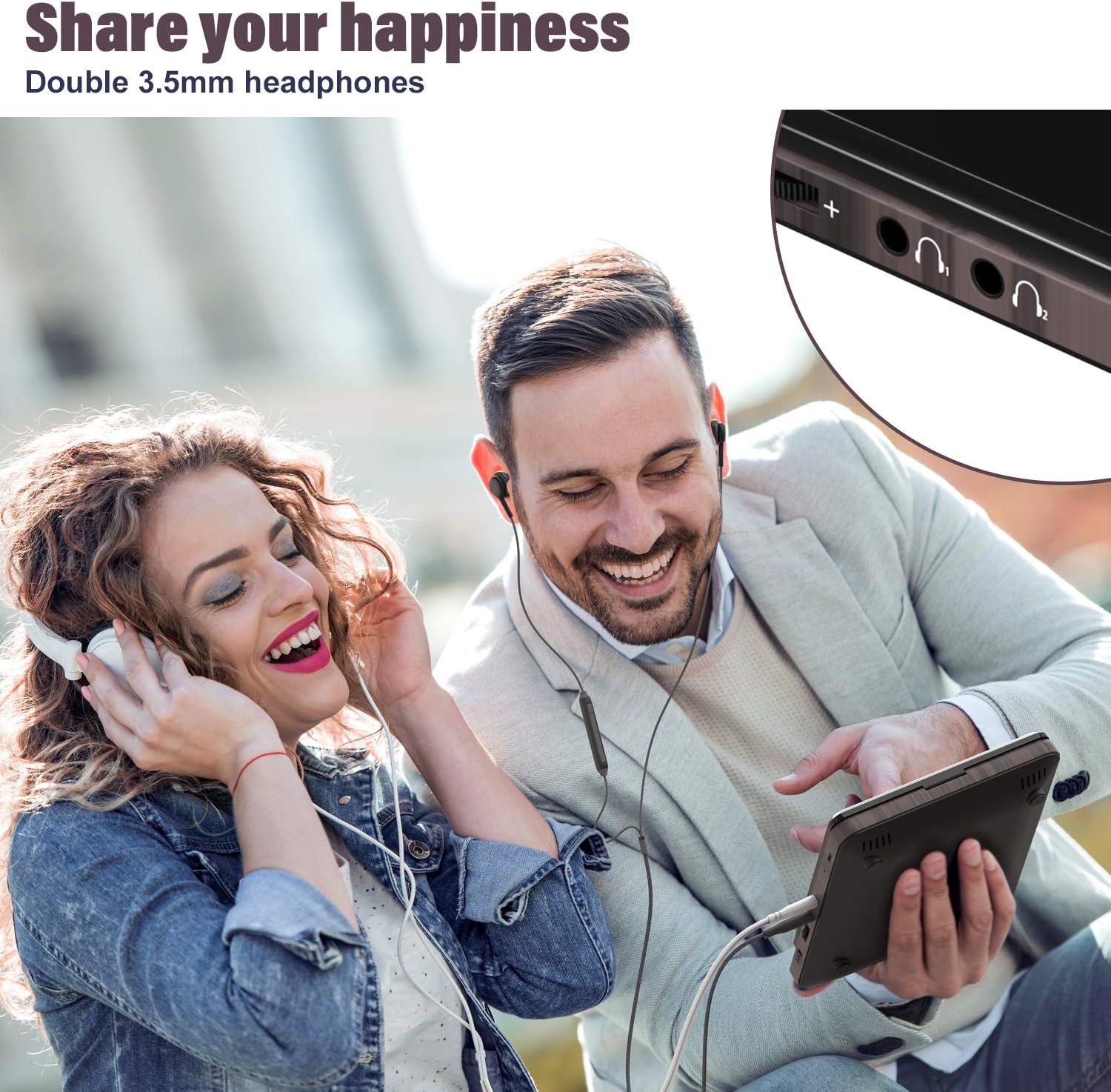 personale disco Walkman con protezione antiurto marrone Lettore CD  portatile 1000 mAh lettore MP3 CD con doppia presa per cuffie da 3,5 mm per  bambini e adulti Audio e video portatile Elettronica