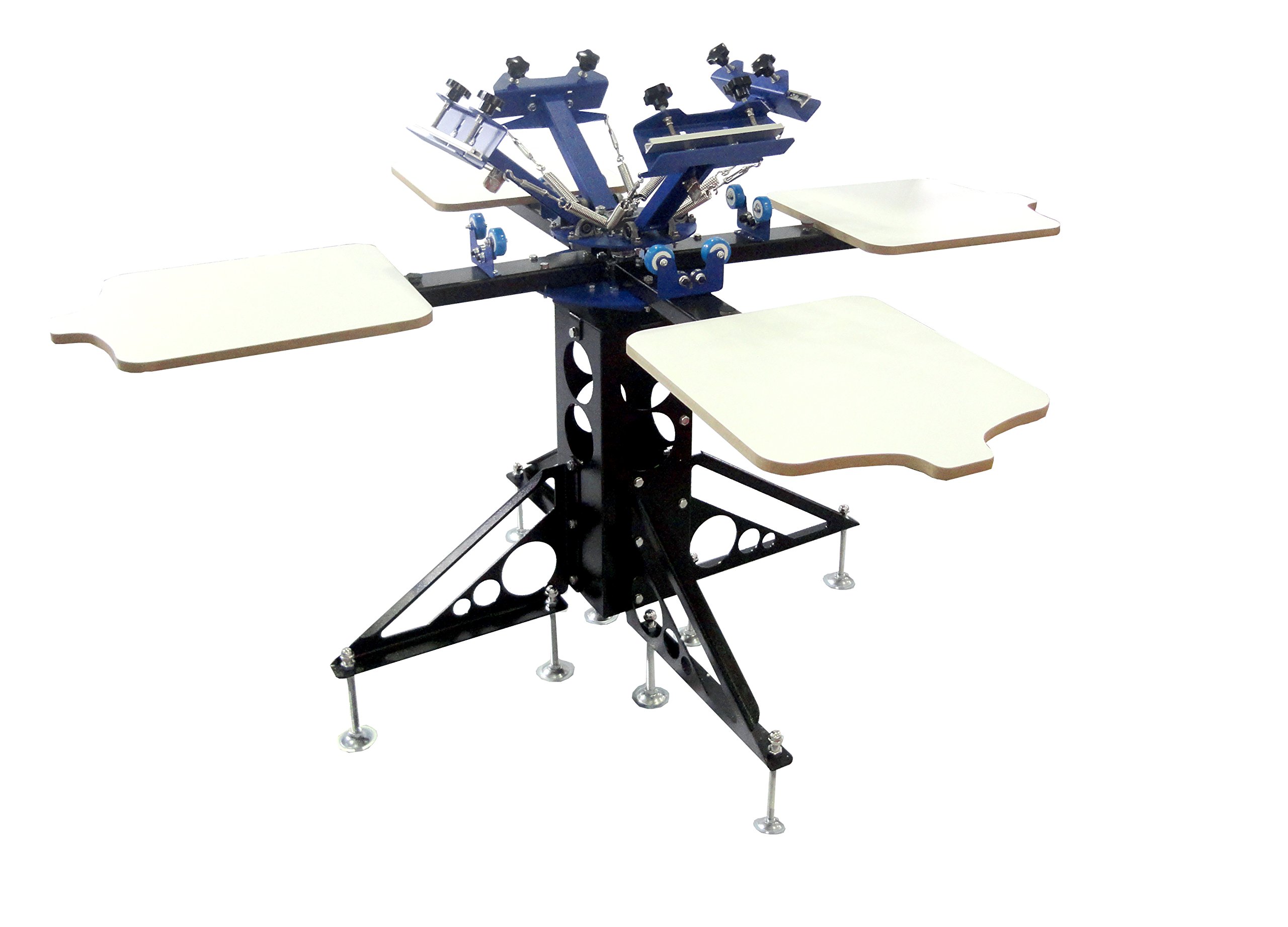 Buy 4 Color 4 Station Screen Printing Machine Screen & Platen Rotating