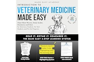 Introduction to Veterinary Medicine Made Easy: Cheat Sheet Rhymes, Study Guides, Mnemonics and More with a Quiz for Every Top