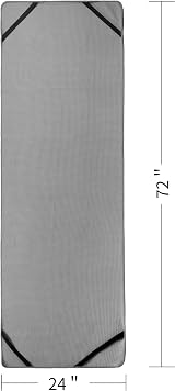 POLYTE Microfibre Hot Yoga Towel 61 x 183 cm Grey Non-Slip Grip view 3