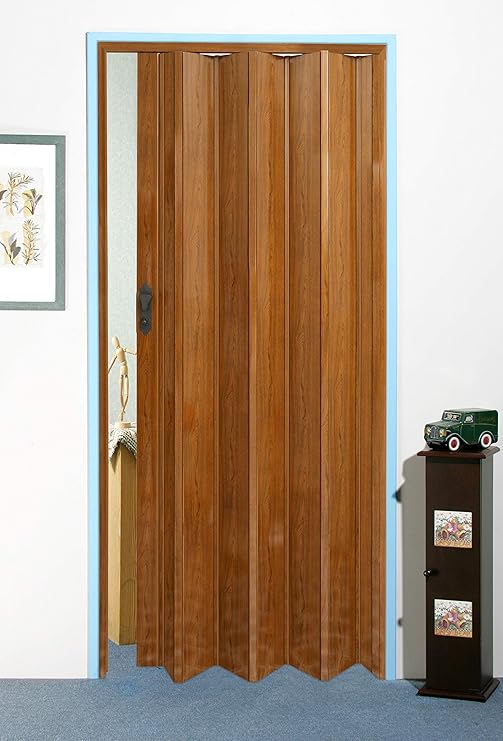Pvc Folding Door (Sliding) 210CM X 100CM Dark Oak Buy Online at Best