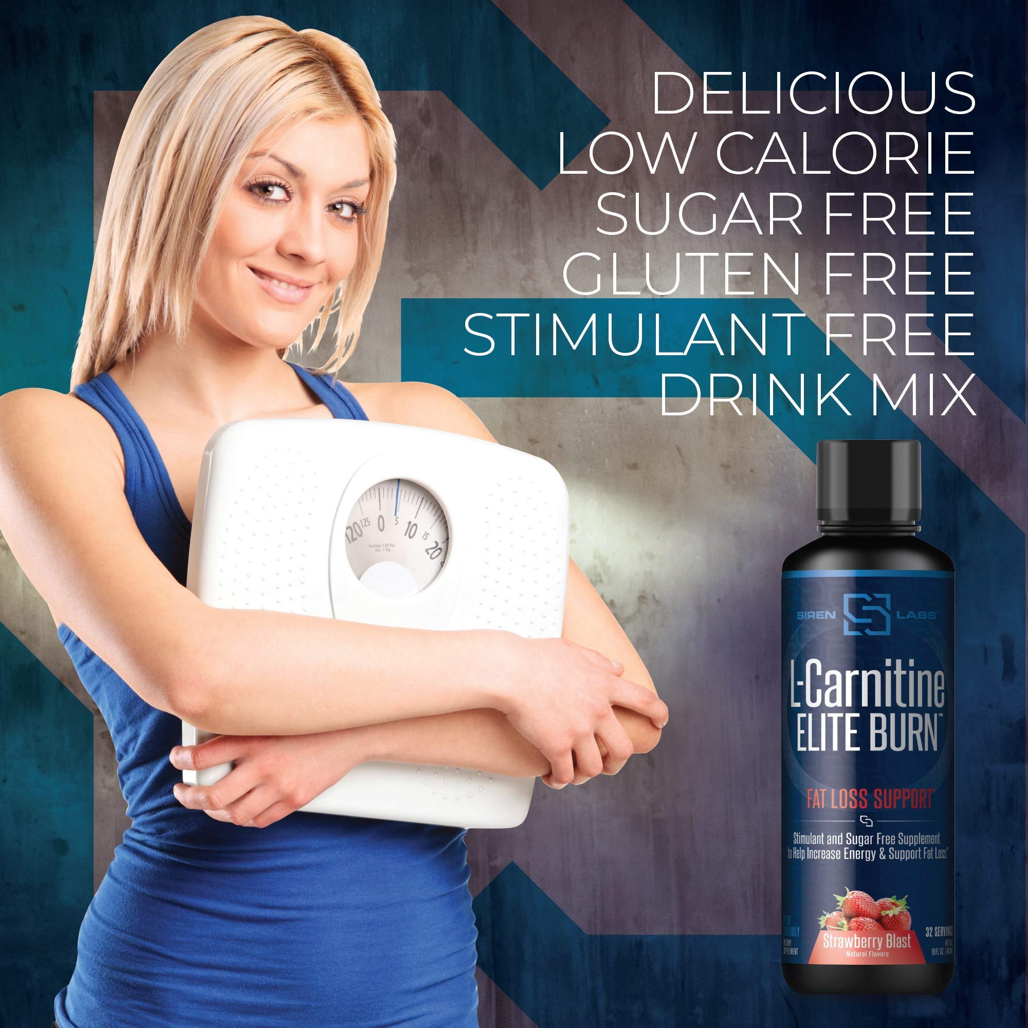 siren labs l-carnitine elite burn L-Carnitine Elite Burn Fat Loss and Metabolism Activator- Strawberry Blast main image 0