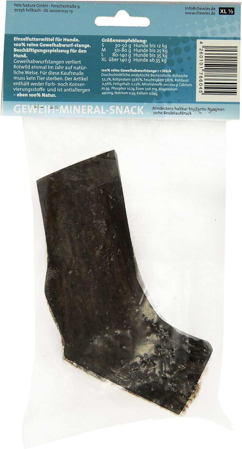 Chewies Chew Antlers for Dogs - Half Bar - Red Deer - Natural and Mineral-Rich - Size XL - Image 3