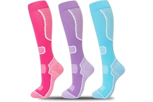 fenglaoda Compression Socks for Women Circulation 20-30mmHg Crazy, Cute, Socks Support for Nurse, Pregnant, Running, Medical