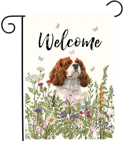tesori dell' Caroline BB2154GF Cavalier spaniel Garden Flag
