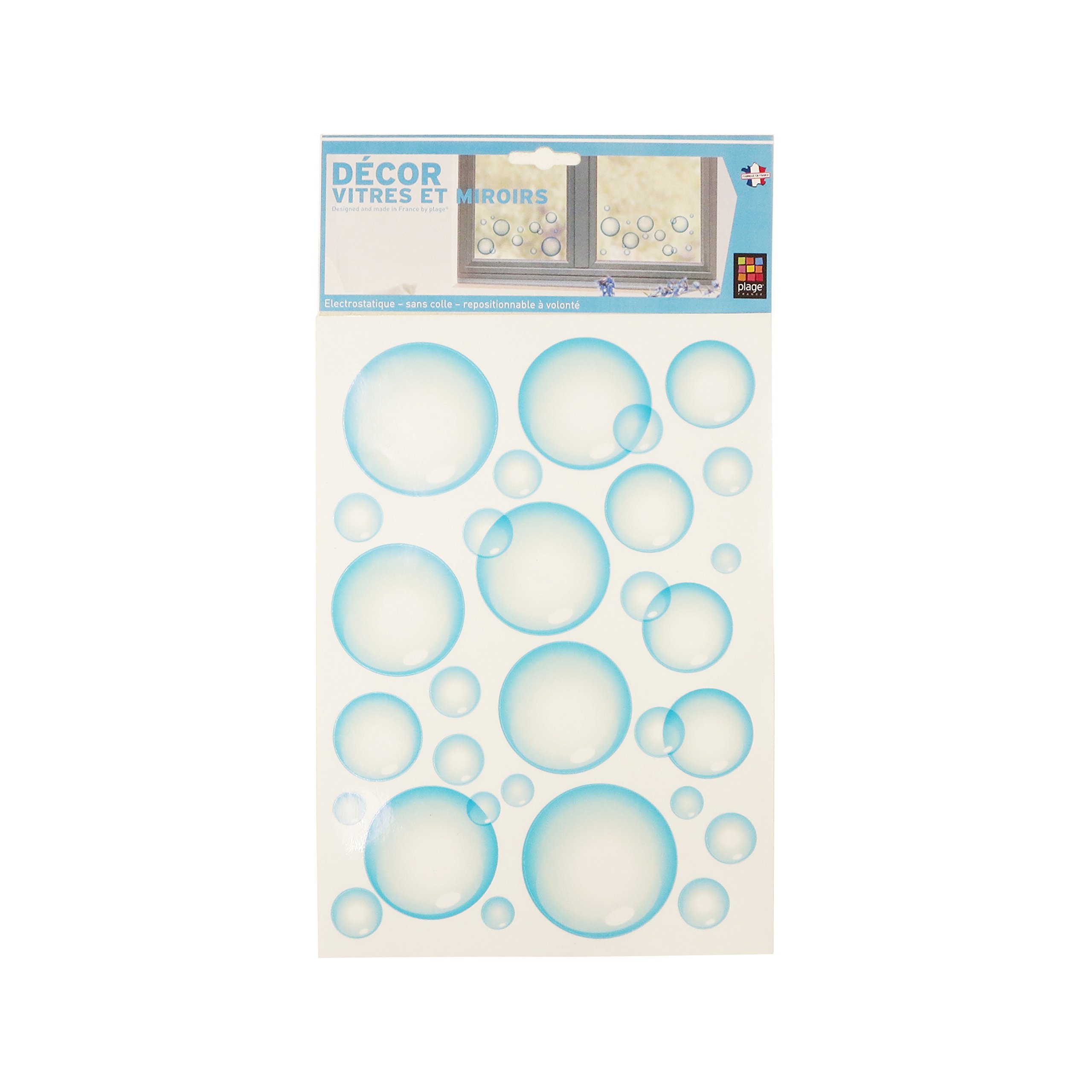 PLAGE 150411 Electrostatic Sticker Bubbles, Plastic, blue, 29,7 x 0.1 x 21 cm