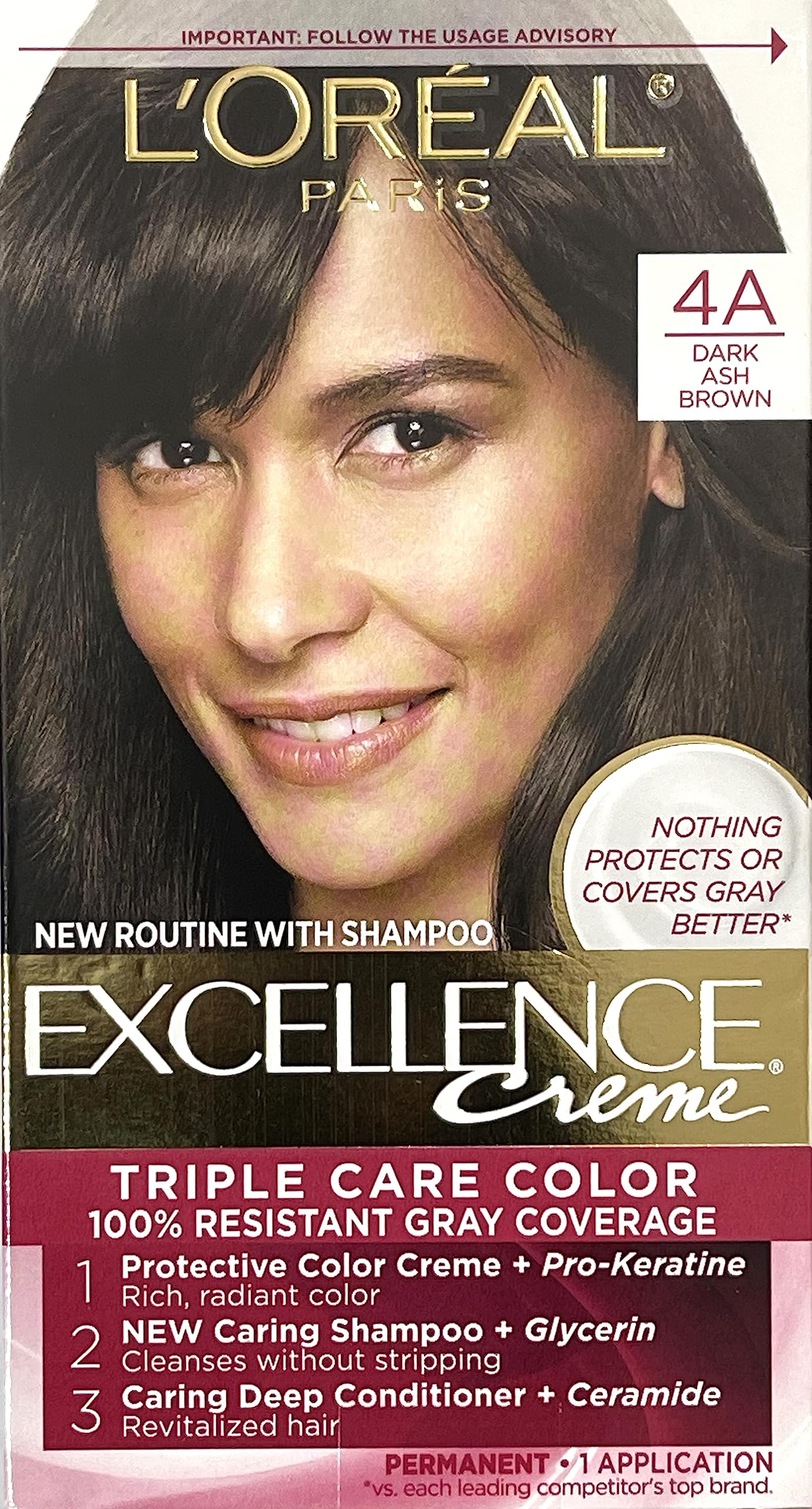 Mua L'Oreal Paris Excellence Créme Permanent Hair Color, 4A Dark Ash