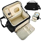 Breast Pump Bag Compatible with Spectra S1/S2 & Medela, Work/Travel Mommy Diaper Tote Bags with Insulated Cooler, Pumping Storage Bag Christmas Gift for New Moms (Bag Only)
