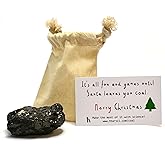 Santa's Coal for Christmas Stocking - Large Lump of Genuine American Coal in Premium Cotton Bag (Egg/Golf Ball Size, 2.5" x 2