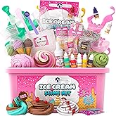 Original Stationery Ice Cream Slime Kit for Girls, Amazing Ice Cream Slime Making Kit to Make Butter Slime, Cloud Slime & Foa
