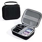 Phomemo Case for M110/M220/M250/M221/M108 Label Maker,Oxford Fabric Waterproof & Shockproof Portable Label Printer Storage Bag for Labels Roll, USB Cable, Black (Only Bag)