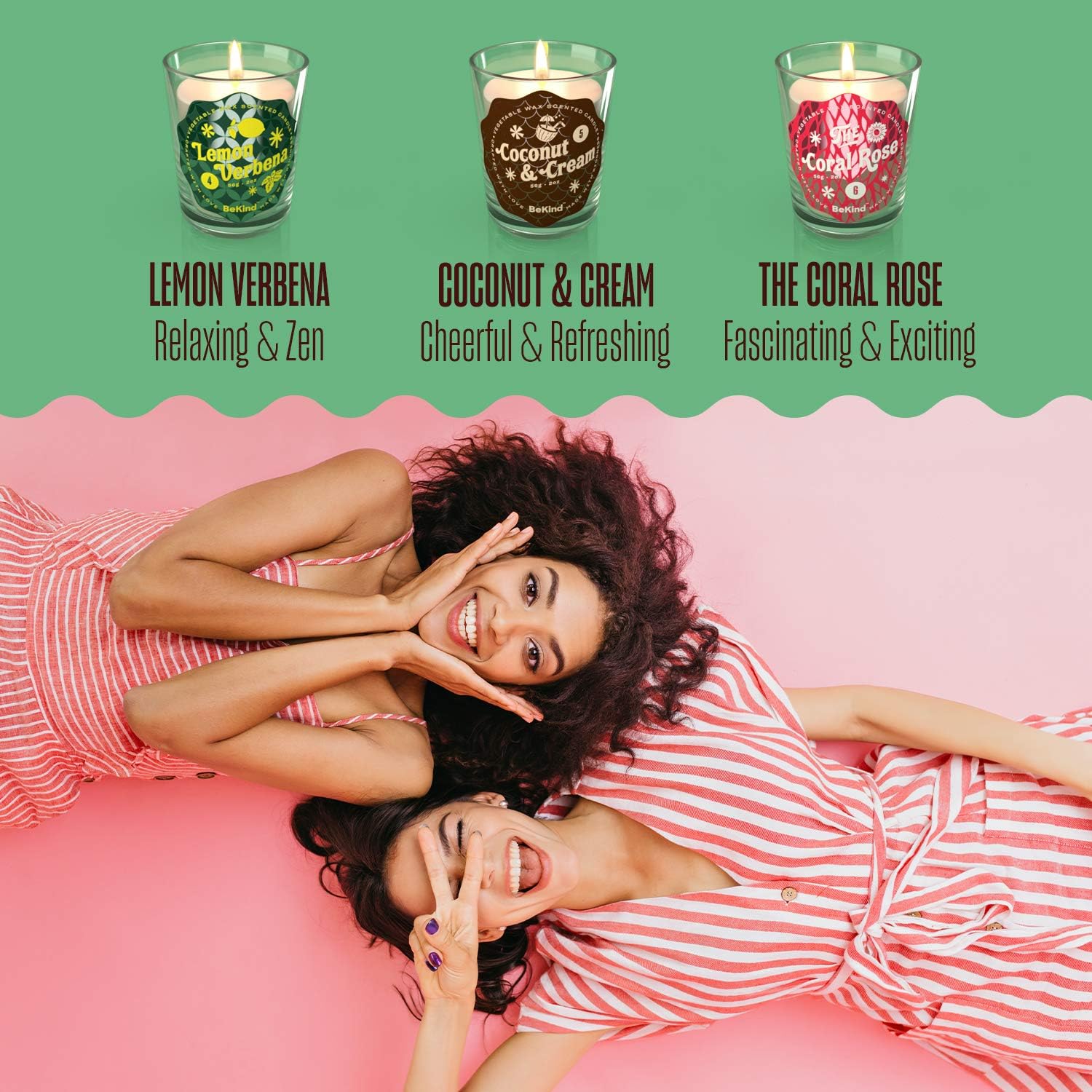 BeKind Sunshine Scented Candles Set for Home – Perfect Home Décor, Birthday Gifts for Women, Stress Relief, Natural Soy Candle Wax and Air freshener Fragrance, Aromatherapy Candle - 9 Pack: Home Improvement