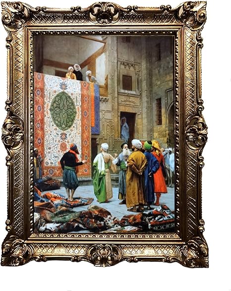 Made In Italy Teppich Basar Orient Oriental Orientalische Bilder Bild Mit Rahmen Wandbild 70x90cm Kunstdrucke Und Gemalde Retro Repro Antik Fur Cafe Bar Home Buro Praxis Amazon De Kuche Haushalt