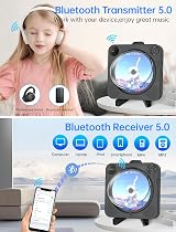 Arafuna Portable Bluetooth CD Player w/ FM Radio, Speakers, Remote, AUX, USB - view 2