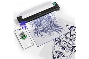 PeriPage P90 Wireless Tattoo Stencil Printer, Thermal Tattoo Machine with 5pcs Free Transfer Paper - Ideal for Tattoo Artists