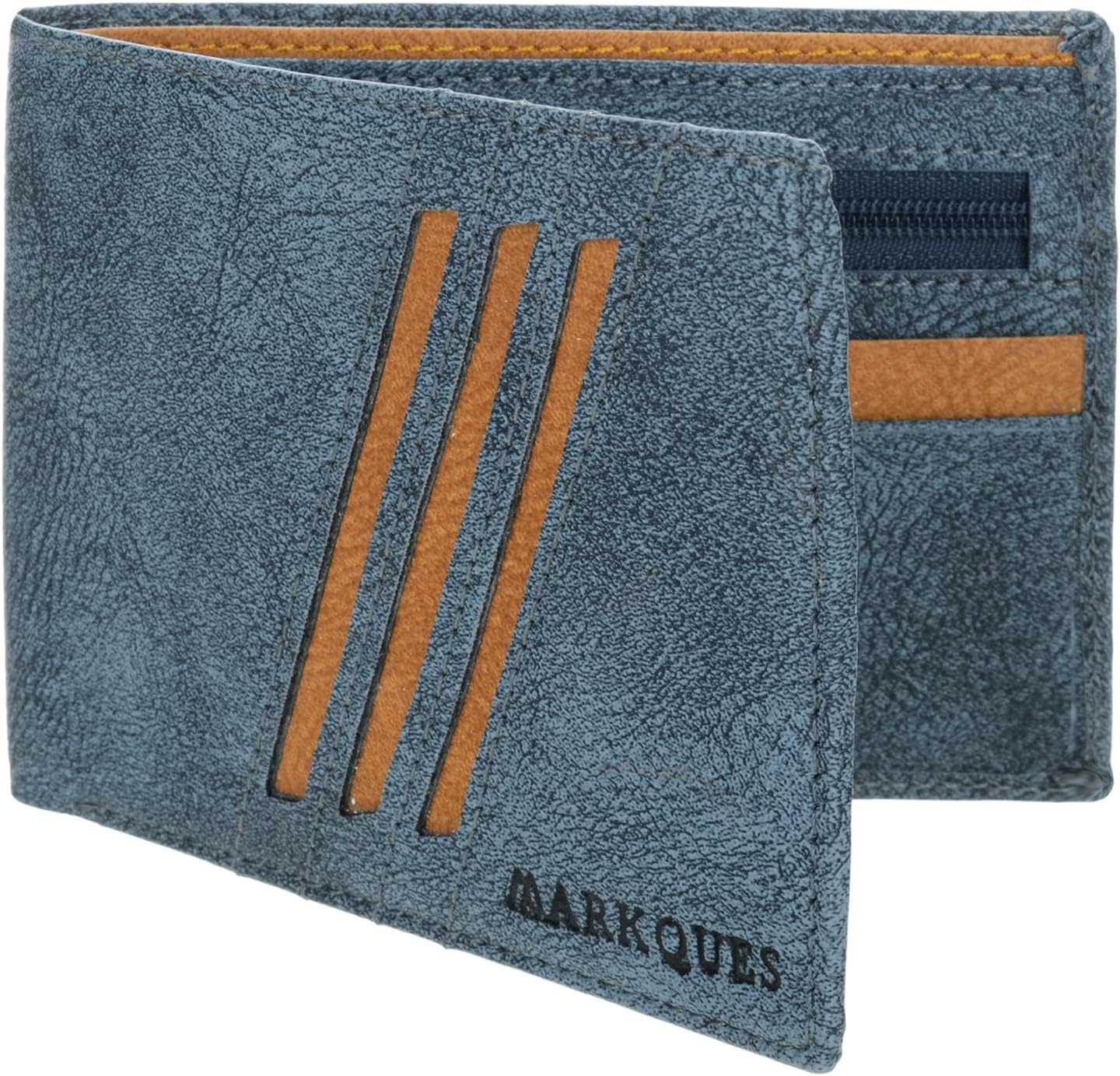 Falcon Stylish Blue Leather Men's Wallet (FC-4405)