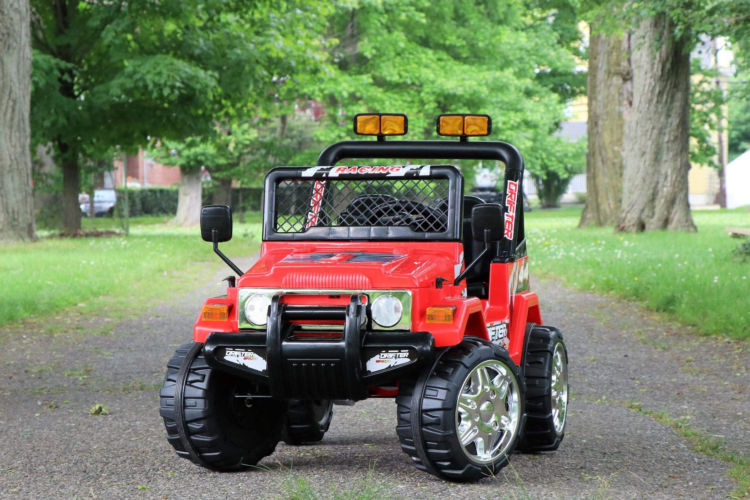 First Drive Truck - 12v Dual Motor Kids Electric Ride-On Car with Remote Control, MP3 Playback, Aux Cord, Premium Wheels - Red