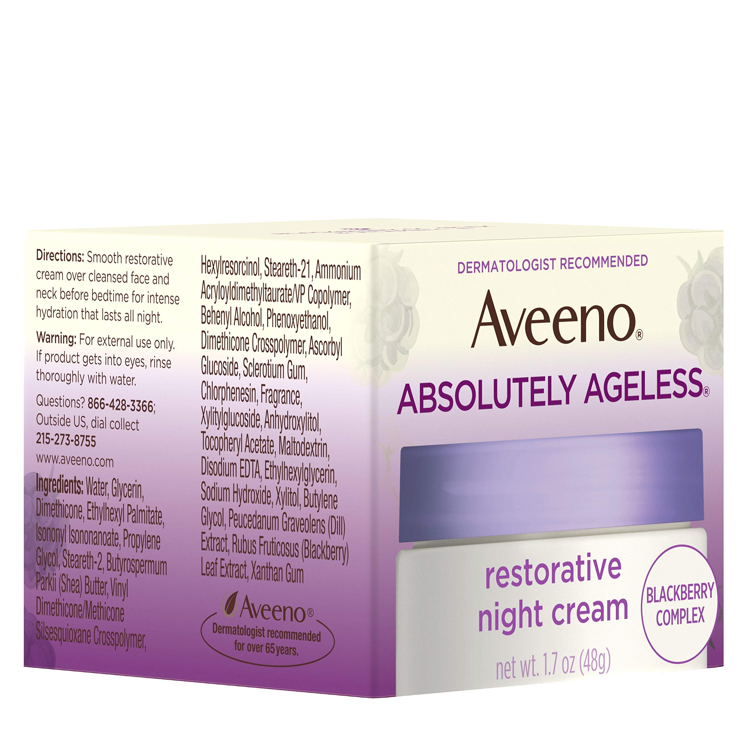 Galleon Aveeno Absolutely Ageless Restorative Night Cream Facial