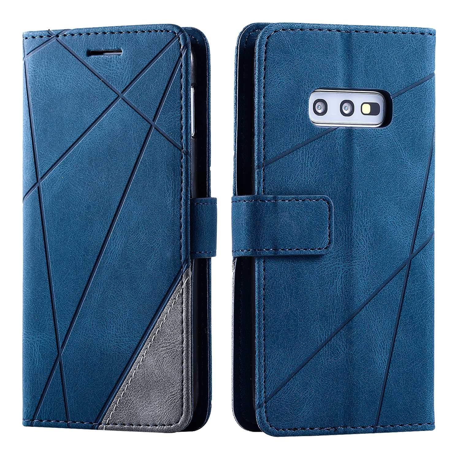 SONWO Case for Galaxy S10e Case, Premium Leather Flip Wallet Case Magnetic Closure Card Slots Kickstand Phone Case for Samsung Galaxy S10e, Blue