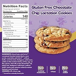 ChocZero Lactation Cookies, Chocolate Chip, Gluten