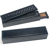 Incense Holder with Storage,Incense Holder Burner,Incense Box,Coffin Incesne Holder for Sticks, Wooden Incense-Stick Holder Ash Catcher for Home Meditation,Yoga,Bedroom,Studyroom,Office Decor(Black)