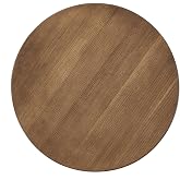 30" Round Wooden Round Wood Table Top Caramel for Rounder Clothing Rack | 3/5 Inch Thick, Solid Paulownia Wood, Durable Construction, DIY Wooden Tabletop, for Photography Backdrop