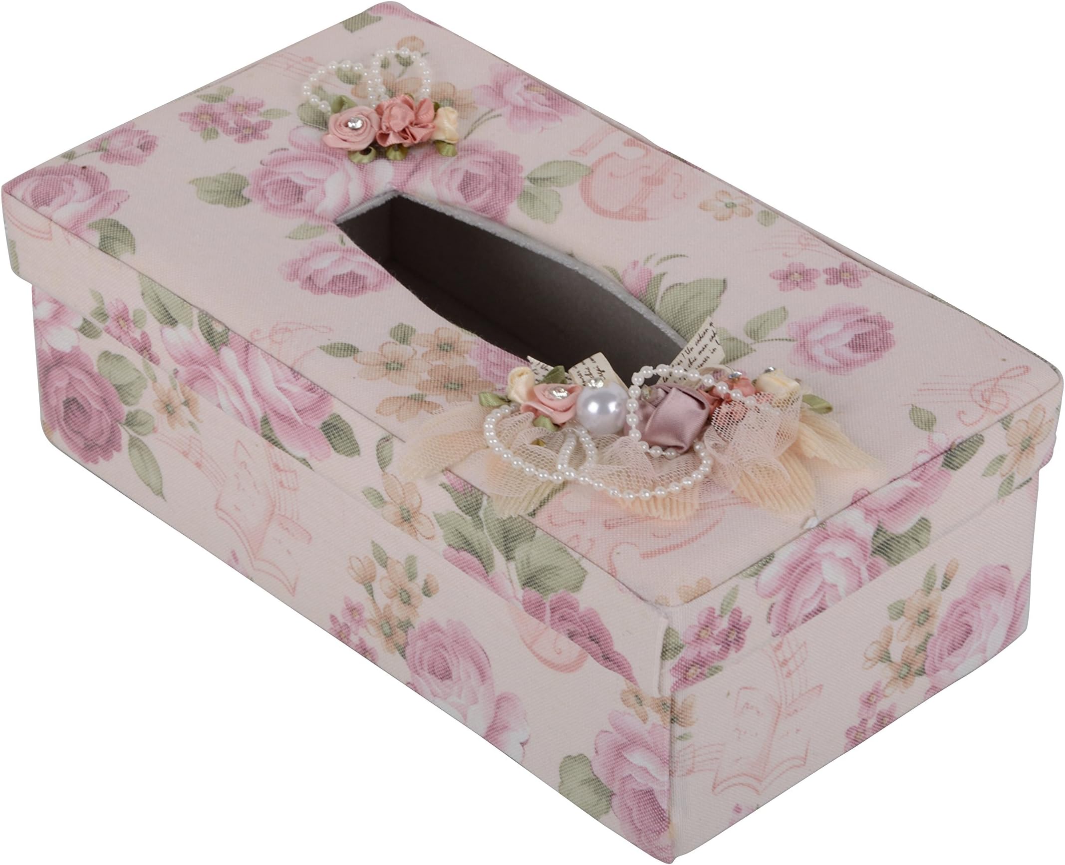 Vadehra Artefacts Fabric Tissue Paper Box Pink