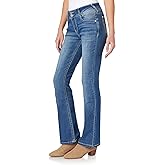 WallFlower Womens Luscious Curvy Bootcut Mid-Rise Bling Insta Stretch Juniors Jeans (Standard and Plus)