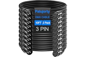 PALUJORTY 3 Pin DMX Cable Wire 10 Pack 3.2FT for Stage Light & Controller