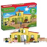 Schleich Farm World - 64Pc Large Farm with Animals and More | 42605 | Farm Animal Figurine, Realistic Animal Toys, Barn Toy for Kids 3+, Screen-Free Imaginative Pretend Play, Montessori