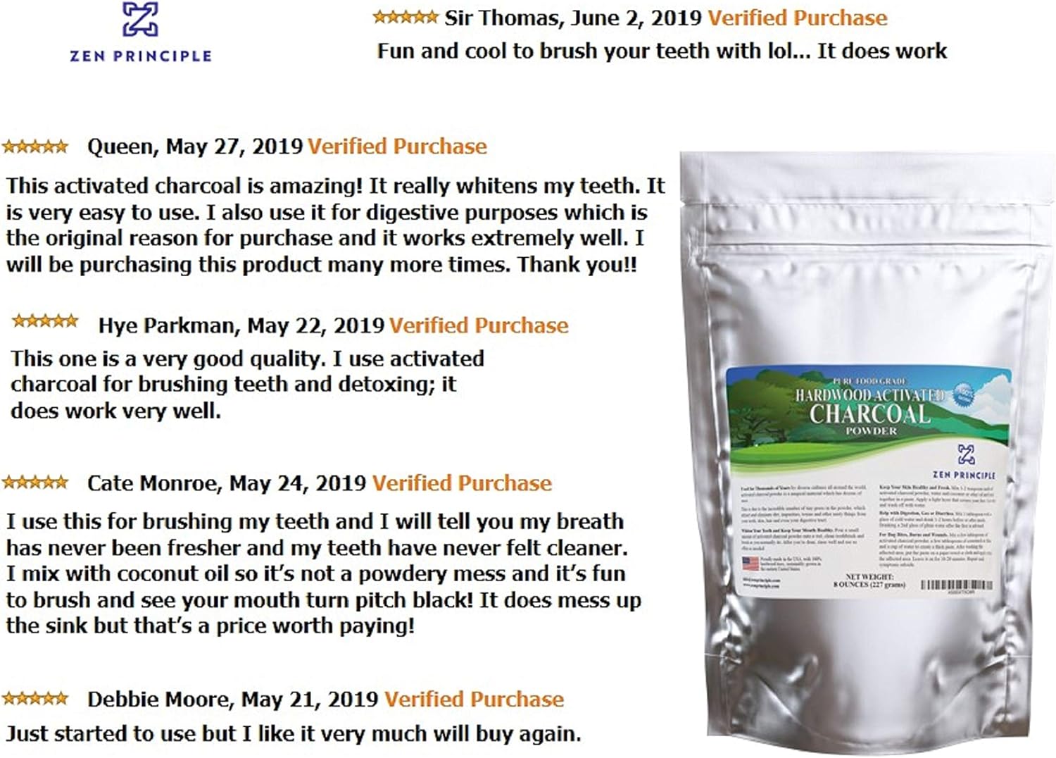 Hardwood Activated Charcoal Powder 100 Percent from USA Trees 8 oz. All Natural. Whitens Teeth, Rejuvenates Skin and Hair, Detoxifies, Helps Digestion, Treats Poisoning, Bug Bites, Wounds. FREE scoop.: Health & Personal Care