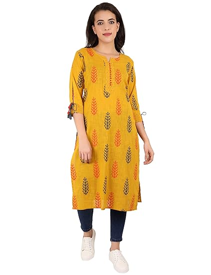 Women's Cotton Slub Printed Kurta