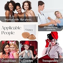Vollence C Cup Triangle Silicone Breast Forms Fake
