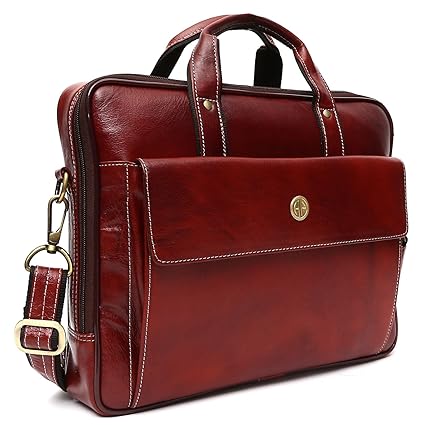 Hammonds Flycatcher Leather Brown Laptop Briefcase