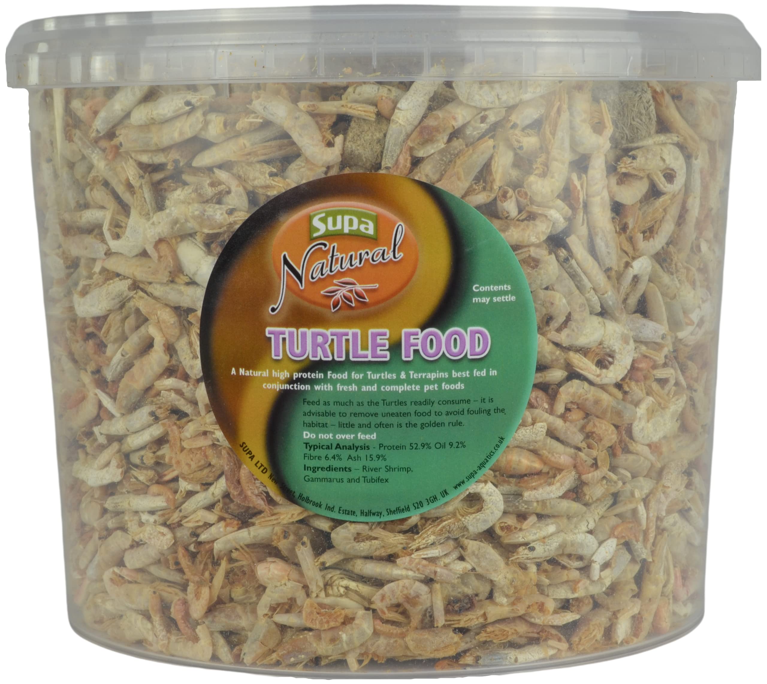 Supa Natural Turtle & Terrapins Food, 3 Litre Bucket | Made Using Premium Quality Natural Ingredients