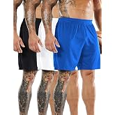 MIER 3-Pack Pocketless Soccer Shorts for Men Quick Dry Athletic Apparel | 100% Recycled Polyester, Lightweight Stretchy Knit, Soft No-pocket/No-liner Design, Elastic Waist with Inner Drawstring