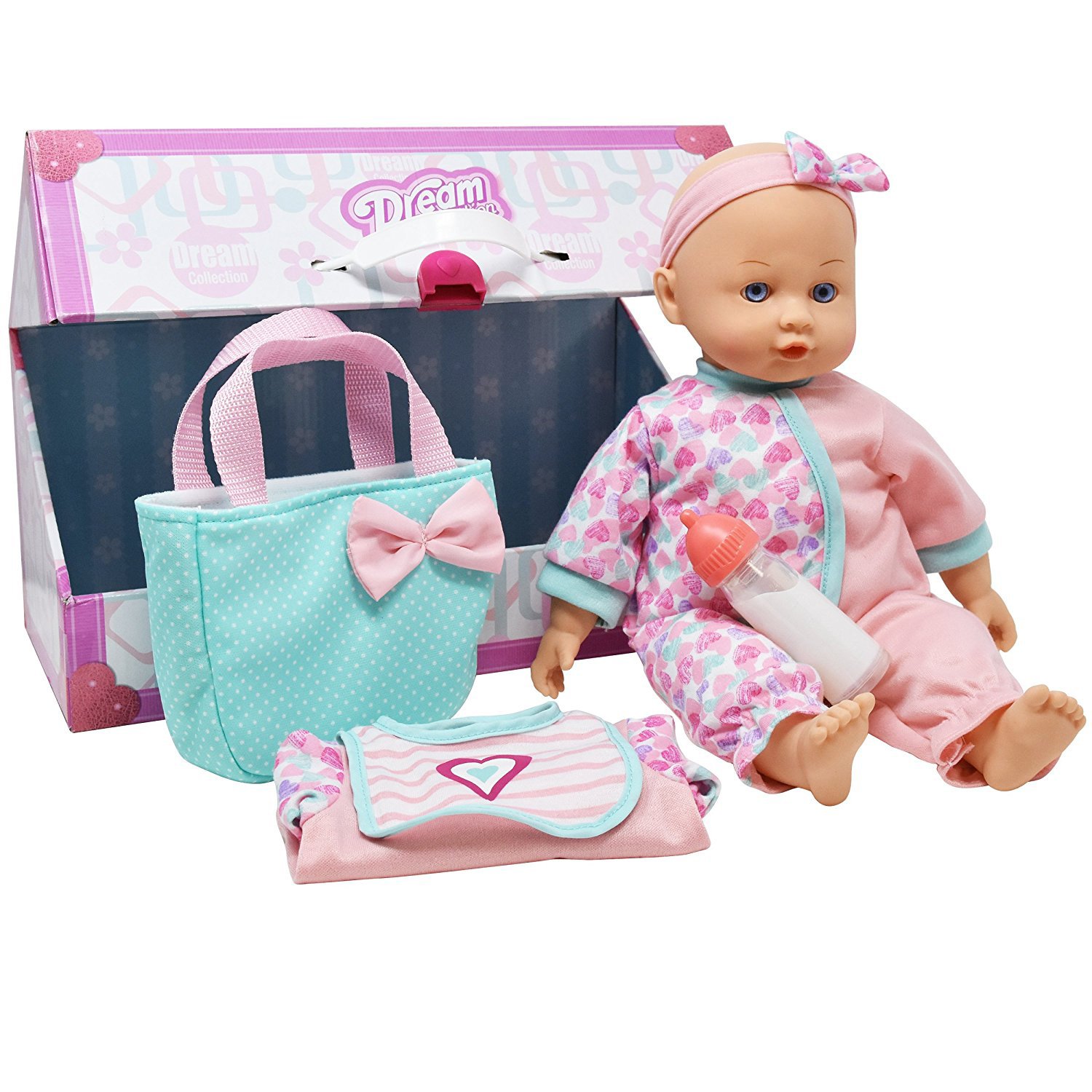 14" Baby Doll Travel Carry Case Set, Adorable Doll comes Dressed in Clothes, 642896285354 eBay