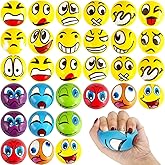 30 Pcs Face Stress Balls,2.5 Inch Funny Face Squeeze Balls,Emotion Squeeze Foam Balls,Foam Soft PU Balls for Hand Wrist Stress Reliefs Finger Exercise