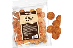 A FRESCHI SRL Afreschi Chicken Jerky Dog Treats, All Natural, High-Protein, Healthy & Easily Digestible, Grain-Free Puppy Chews, Human Grade Training & Rewards Dog Snacks, Chicken Chips, 16 oz Pack