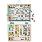 Melissa & Doug Magnetic Responsibility Chart | Toddler Routine, Kids Reward Board, Chores Chart, For Kids Ages 3+